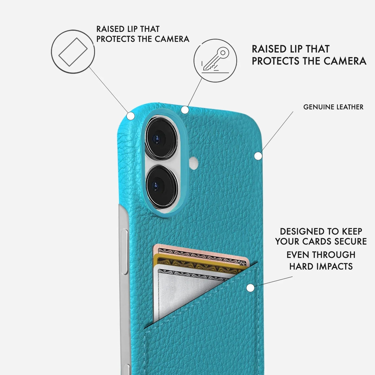 iPhone 16 Plus Leather Case — Ashe Cardholder