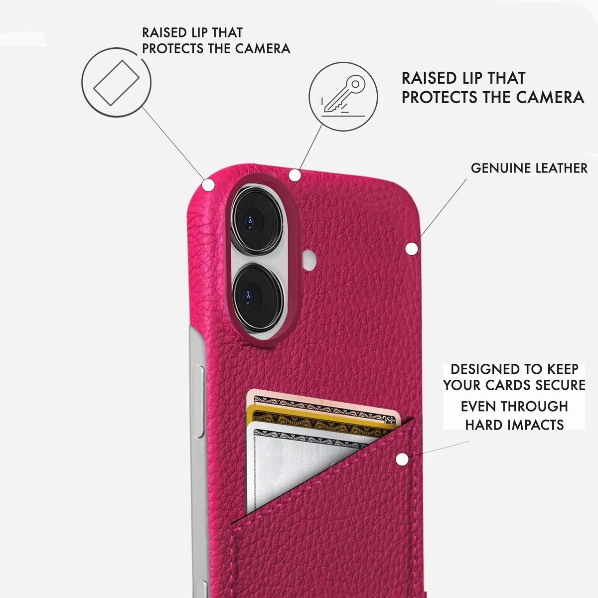 iPhone 16 Plus Leather Case — Ashe Cardholder