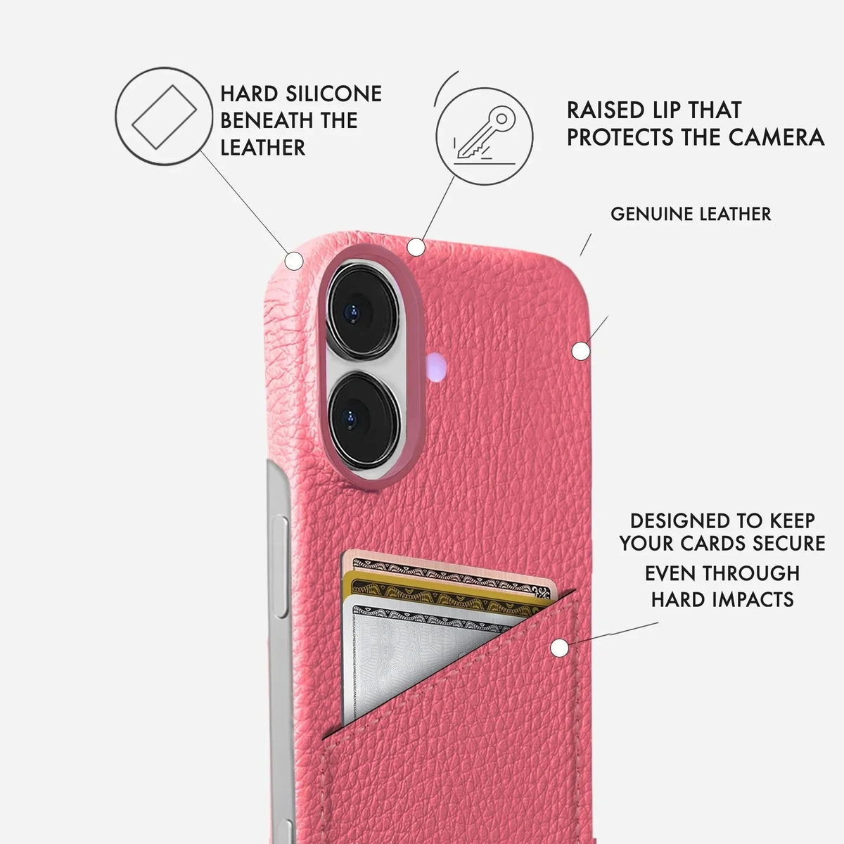 iPhone 17 Leather Case — Ashe Cardholder