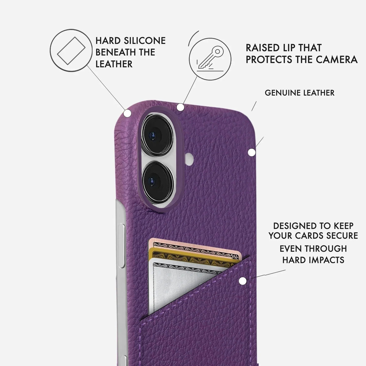 iPhone 17 Leather Case — Ashe Cardholder