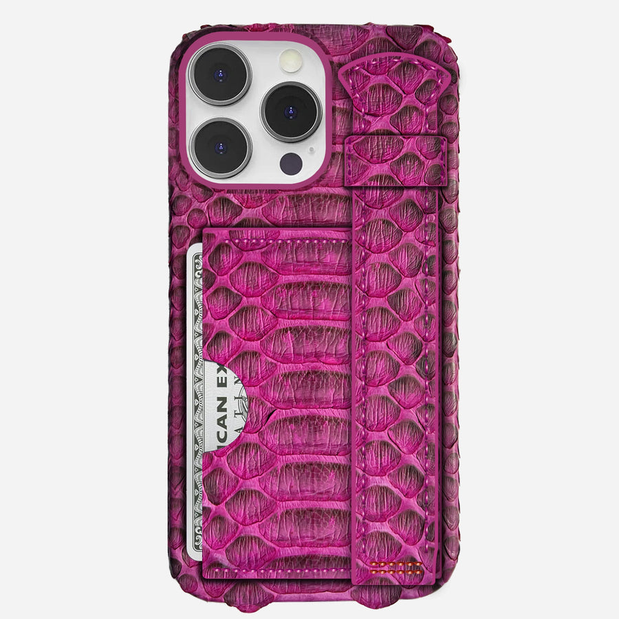 iPhone 16 Pro Leather Case — Piton Handle Cardholder