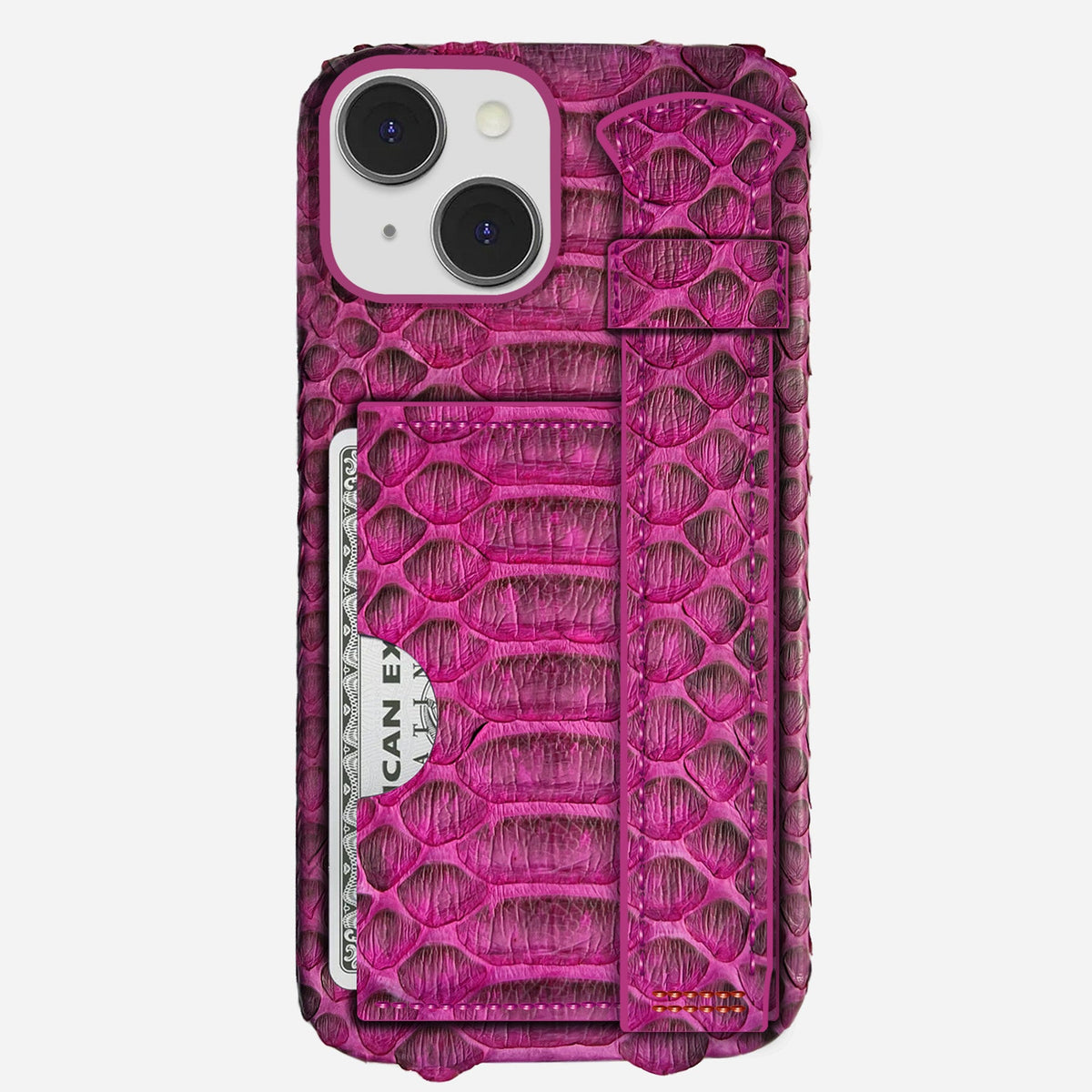 iPhone 14 Plus Leather Case — Piton Handle Cardholder