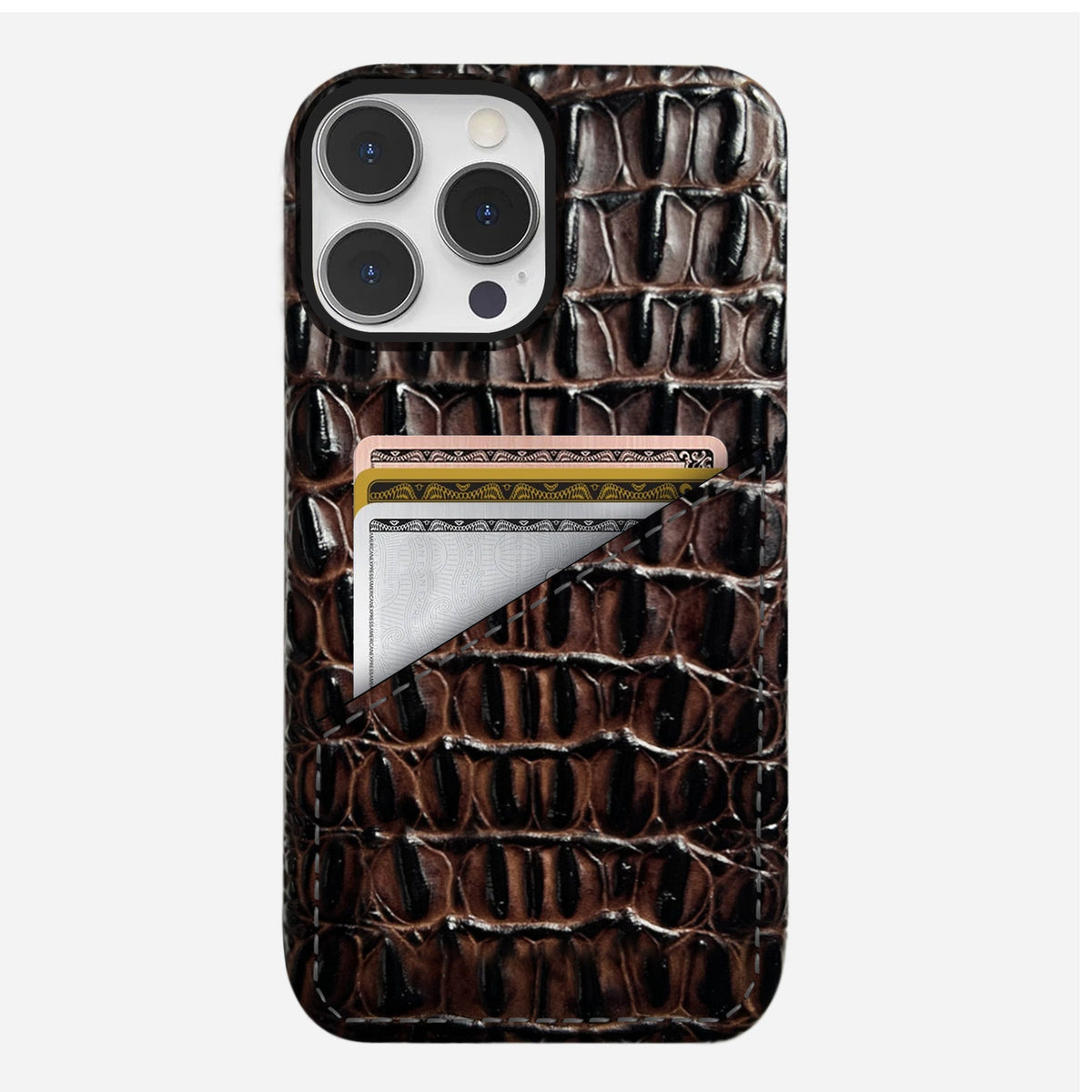 iPhone 14 Pro Leather Case — Titan Cardholder