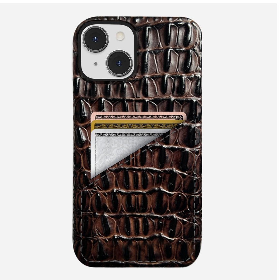 iPhone 13 Leather Case — Titan Cardholder