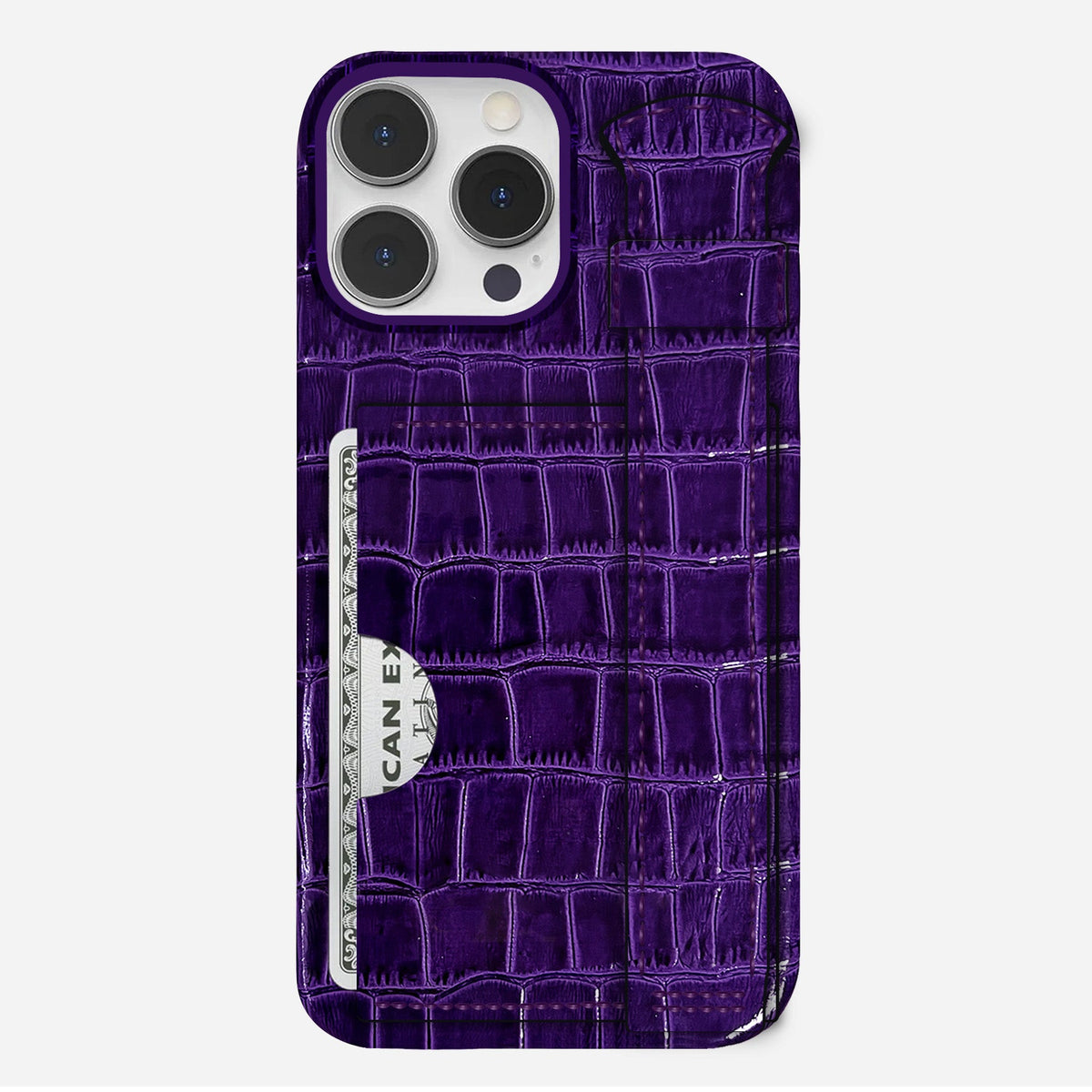 iPhone 15 Pro Leather Case — Vega Handle Cardholder