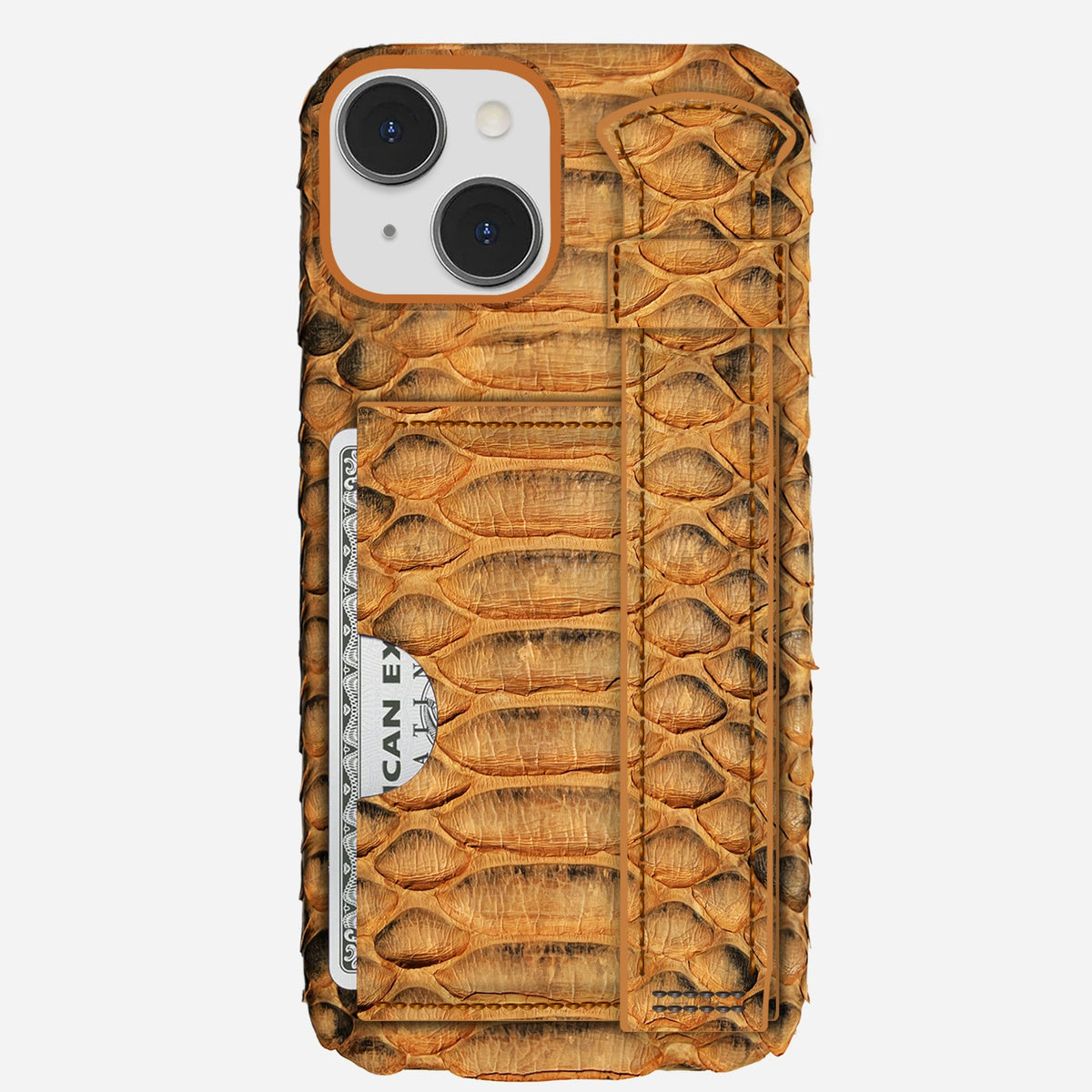 iPhone 14 Plus Leather Case — Piton Handle Cardholder