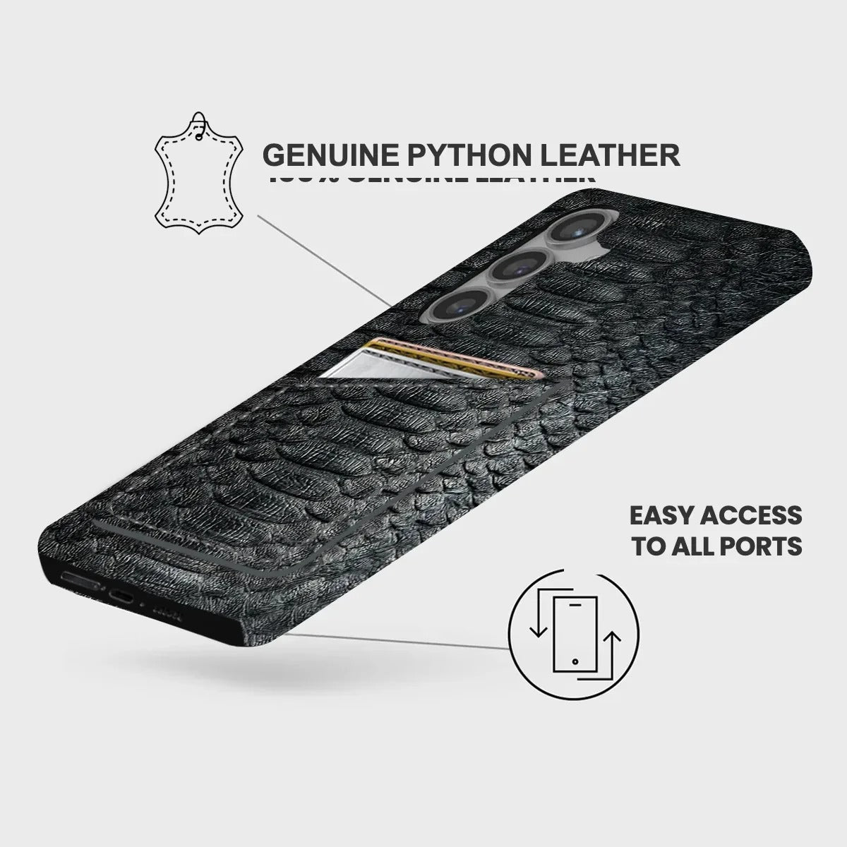 Galaxy S24 FE Python Leather Case — Python Cardholder
