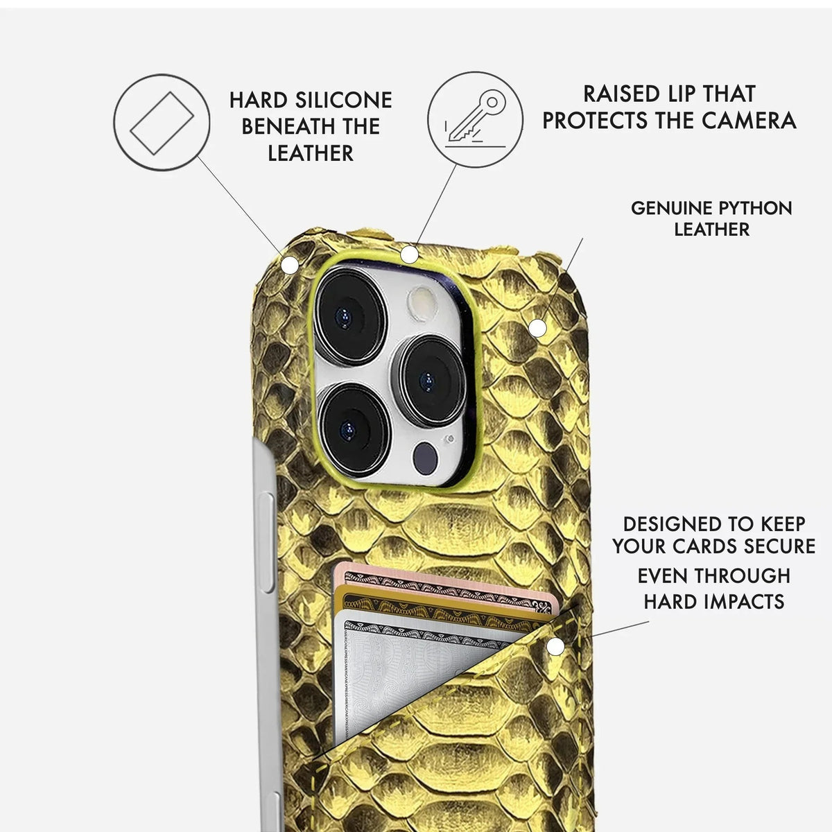iPhone 16 Pro Python Leather Case — Python Cardholder
