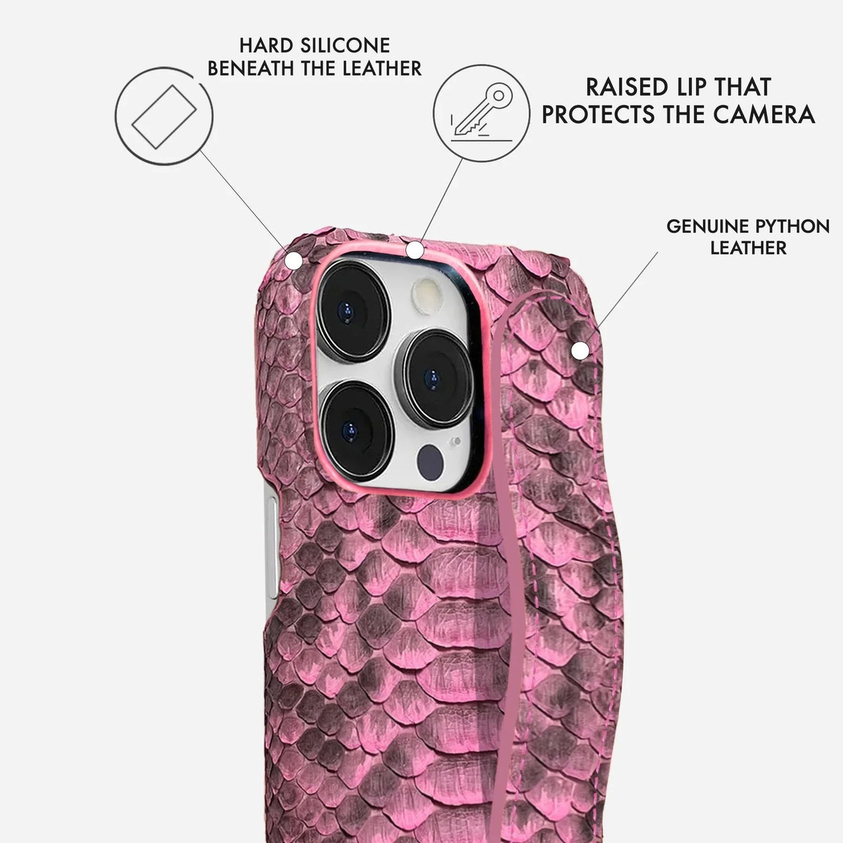 iPhone 14 Pro Max Python Leather Case — Python Handle