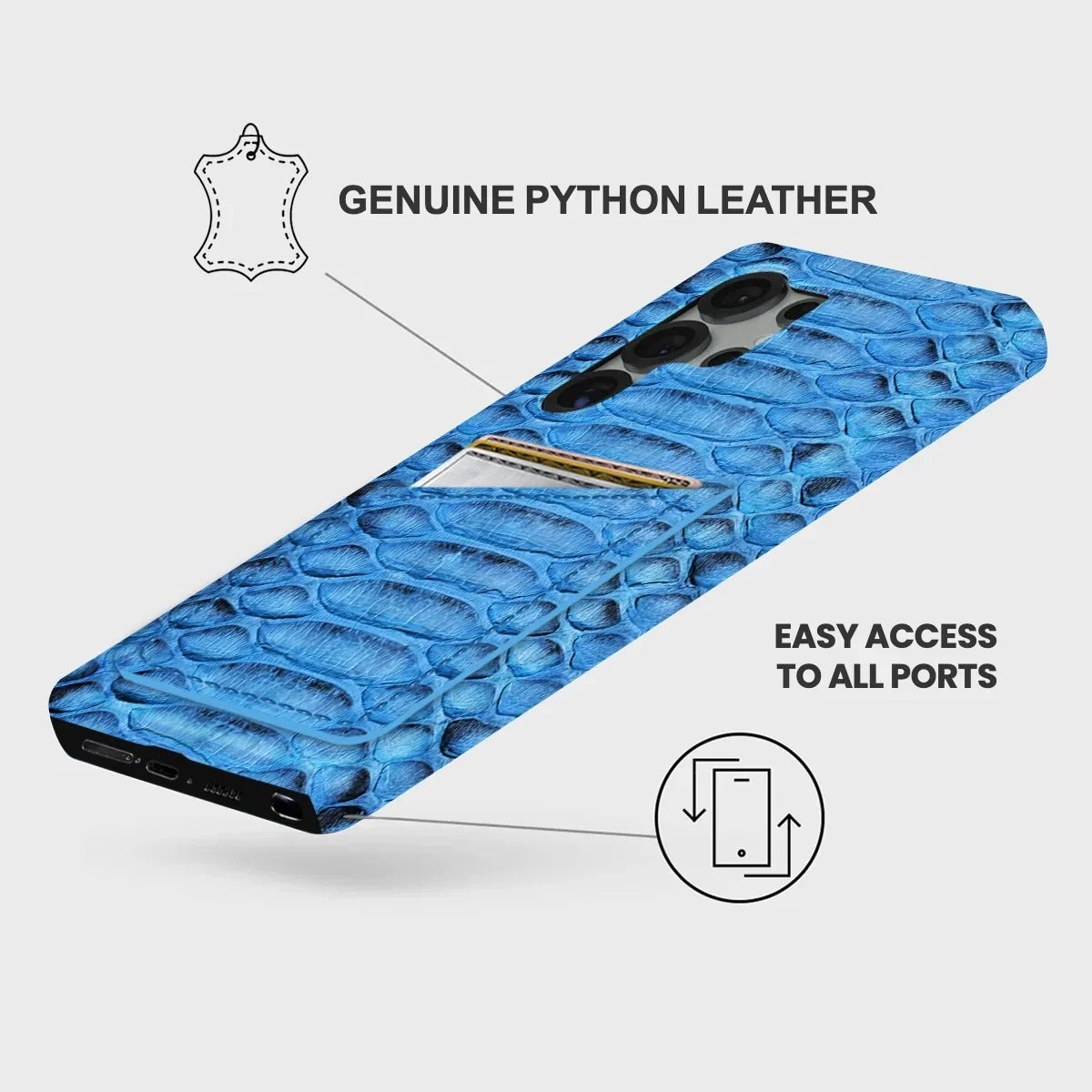 Galaxy S24 Ultra Python Leather Case — Python Cardholder