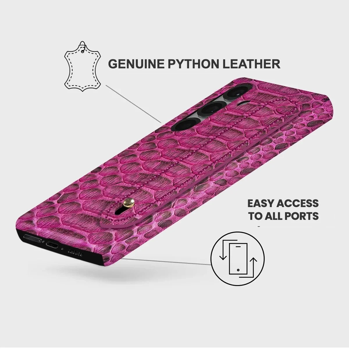 Galaxy S26 Plus Python Leather Case — Python Handle