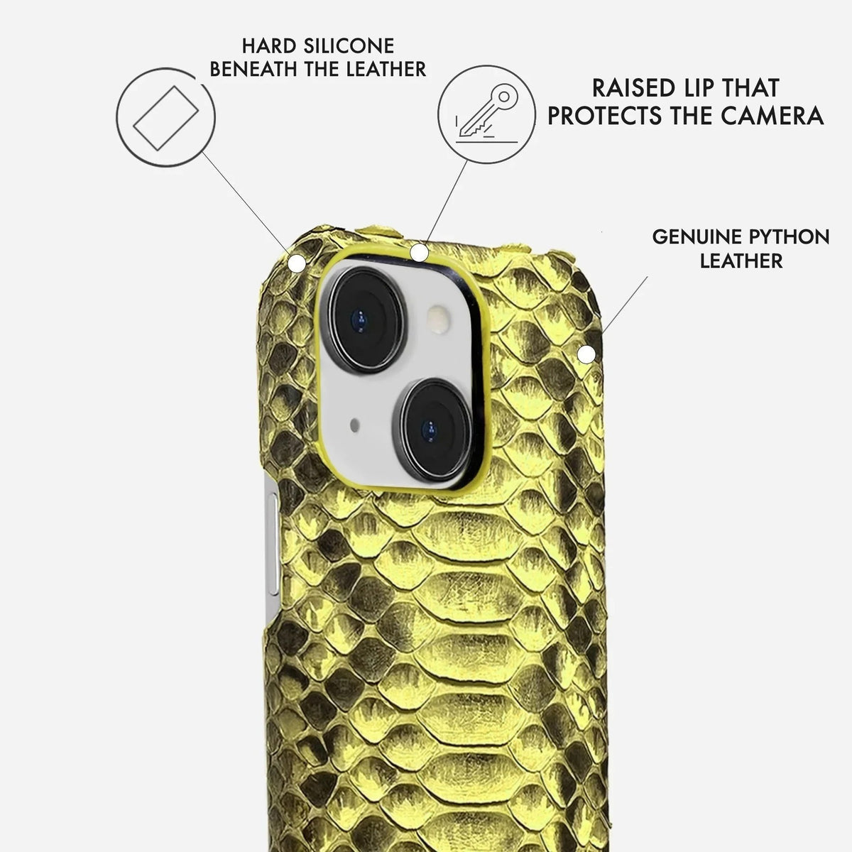 iPhone 15 Plus Python Leather Case — Python