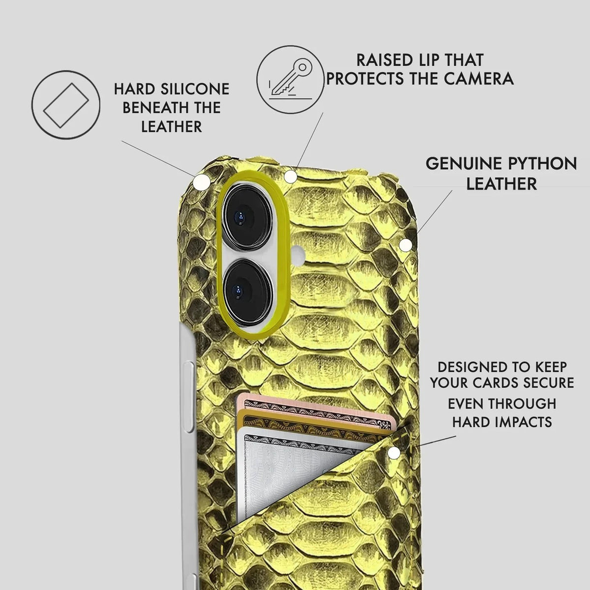 iPhone 17 Python Leather Case — Python Cardholder