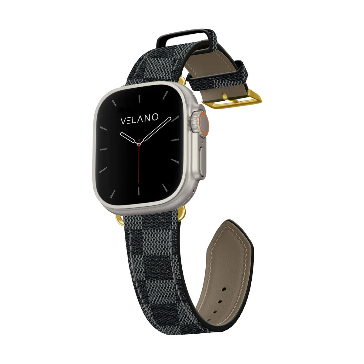Velano Club Apple Watch strap — Dama Grey & Black