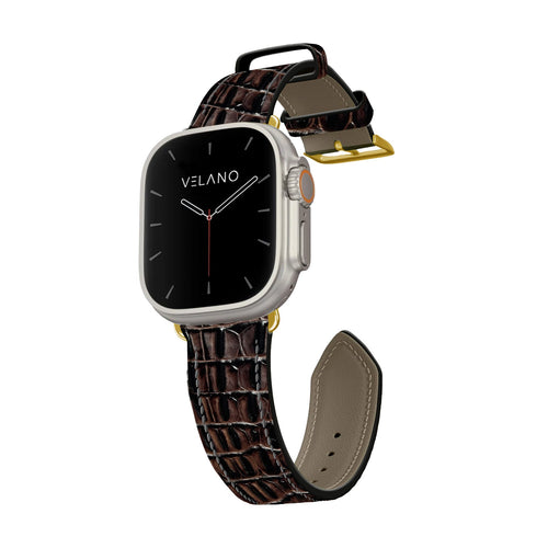 Velano Club Apple Watch strap — Titan Brown